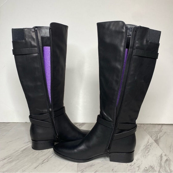 New! Naturalizer Sahara Black Faux Leather Tall Boot 8M - Picture 6 of 15